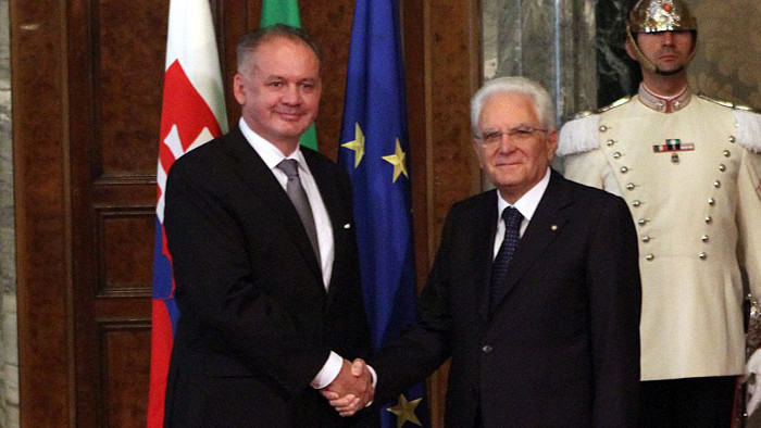 President Andrej Kiska discusses migration crisis in Italy