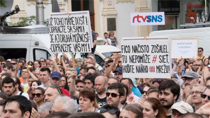 La iniciativa “Por una Eslovaquia decente” convoca para hoy una nueva ola de protestas