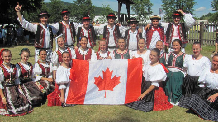 Dancing Slovak folk dances in Canada