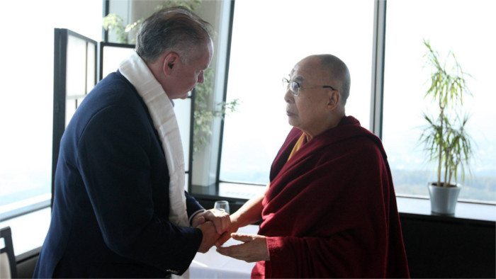 Dalai Lama meets President Andrej Kiska