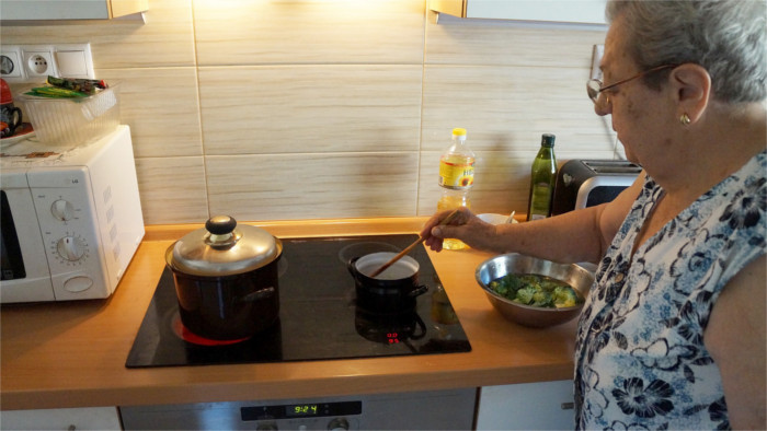 Making authentic Slovak soup with Babka