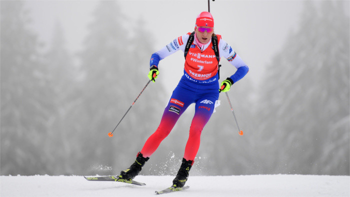 Königin der Biathlon-Spur Anastasiya Kuzmina