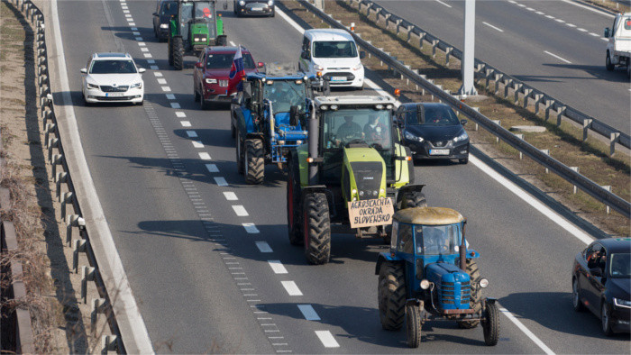 Protestfahrt der slowakischen Landwirte 