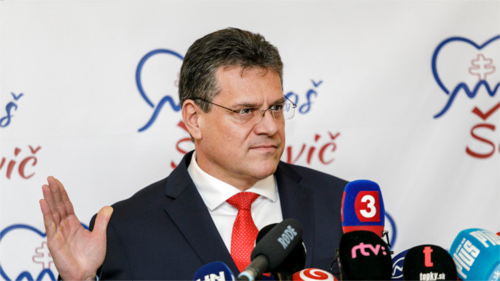 Maros Sefcovic, candidat officiel aux élections présidentielles slovaques