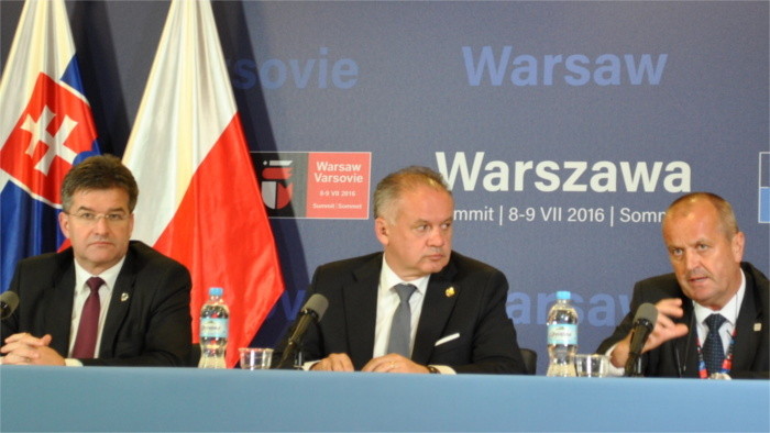 Le président slovaque Andrej Kiska au sommet de l'Otan