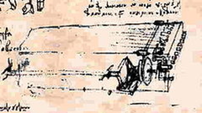 Hudobný nástroj violu organistu nakreslil Leonardo da Vinci