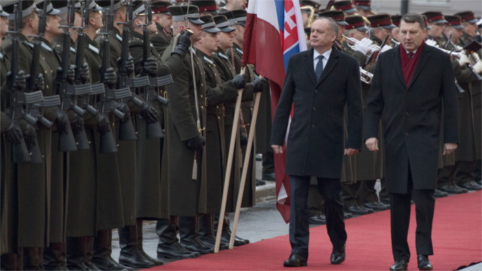 Le président slovaque en Lettonie