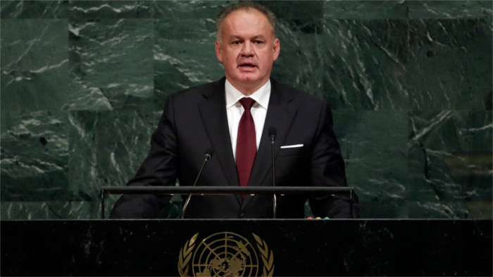 Slovak President speaks at opening of UN General Assembly