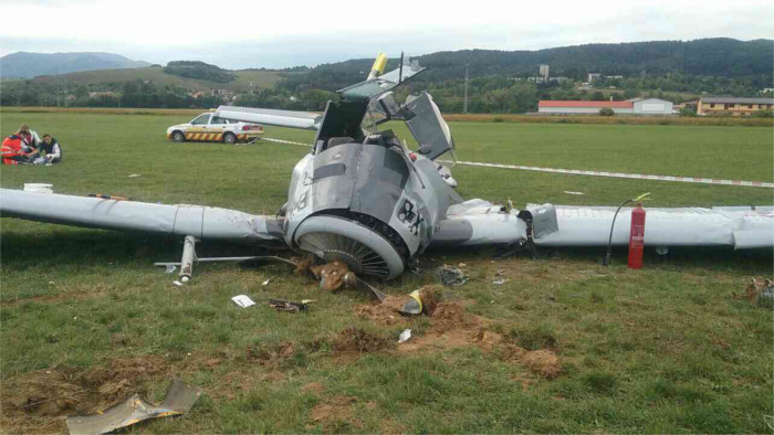 V Prievidzi sa zrútilo lietadlo