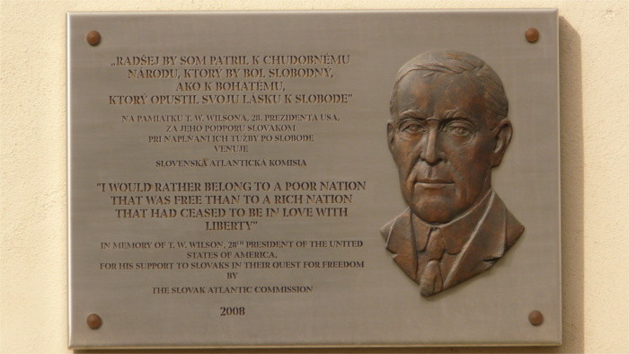 Woodrow Wilson bust in Bratislava