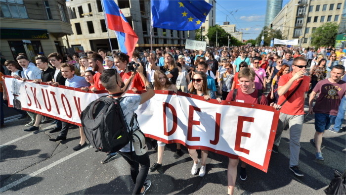 Thousands marched against corruption in Bratislava and Košice