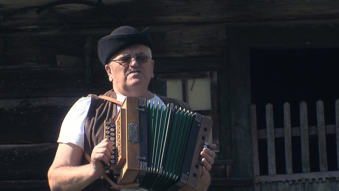 Heligonkár a folklórista Ján Miho z Terchovej