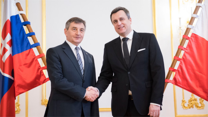 Rencontre des présidents du parlement slovaque et polonais