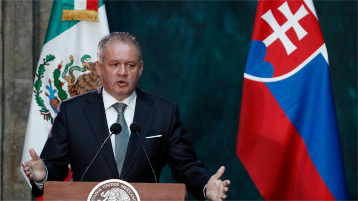Andrej Kiska, premier Président slovaque a prononcé un discours au Sénat du Parlement mexicain.