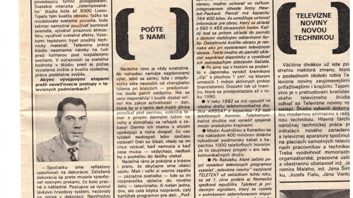 Rozhovor s J.Horváthom v časopise Televízia z r.1981