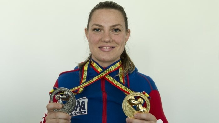 Weltmeisterin im Armwrestling Lucia Debnárová