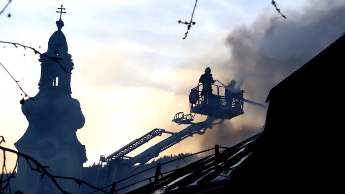 Feuerkatastrophe im historischen Banská Štiavnica