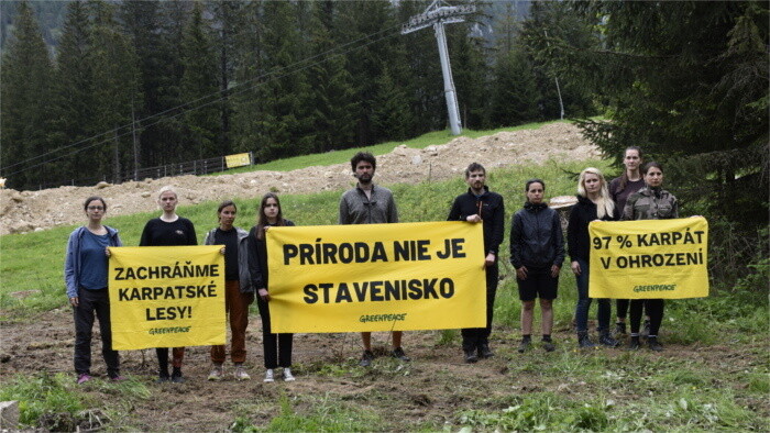 Ecologistas eslovacos protestan en el valle Demänovská dolina 
