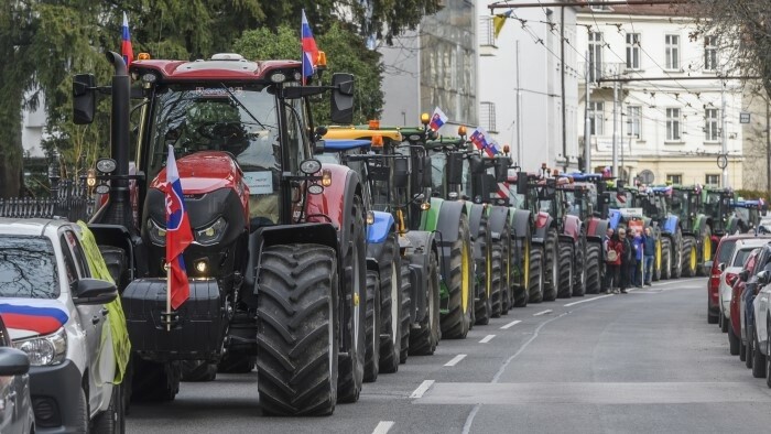Auch slowakische Landwirte protestieren gegen europäische Agrarpolitik