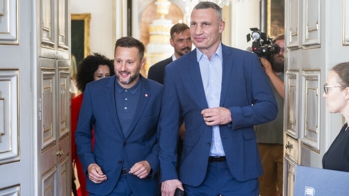 Bratislava recibió la visita del alcalde de Kiev, Vitali Klitschko