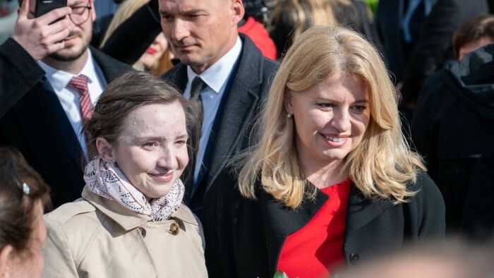 La Presidenta Čaputová se despide en Prešov del este eslovaco 