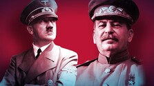 Adolf Hitler a Josif Stalin.