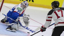Adam Húska v zápase Slovensko - Kanada