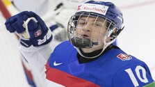 Adam Sýkora po svojom premiérovom góle na MS v hokeji 2022