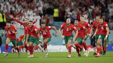 Oslava marockých futbalistov po postupe do štvrťfinále
