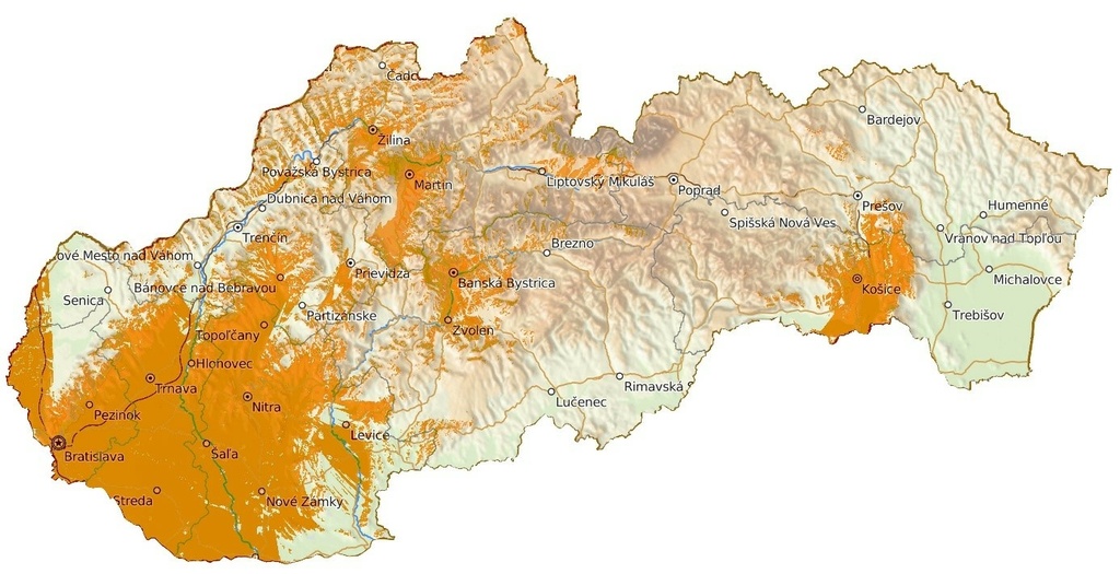 Mapa pokrytia DAB+ na Slovensku