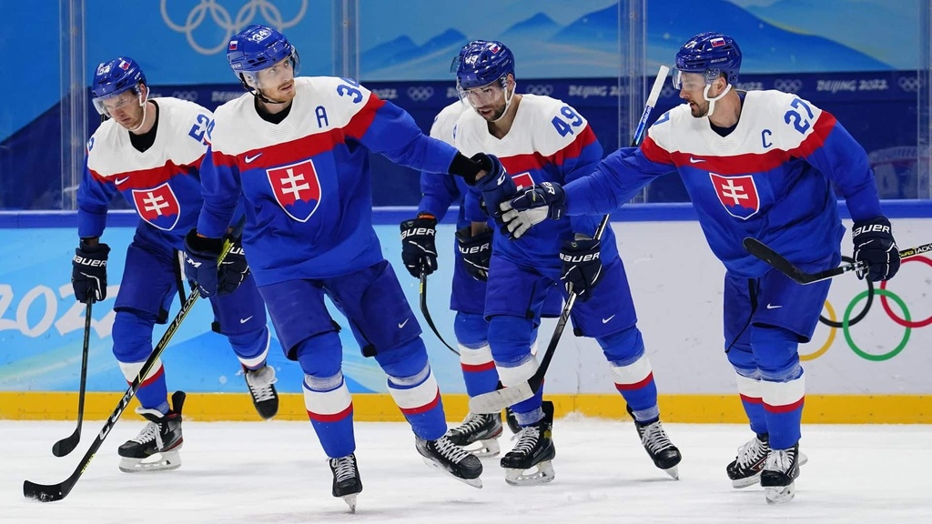 Slovenskí hokejisti na ZOH v Pekingu.
